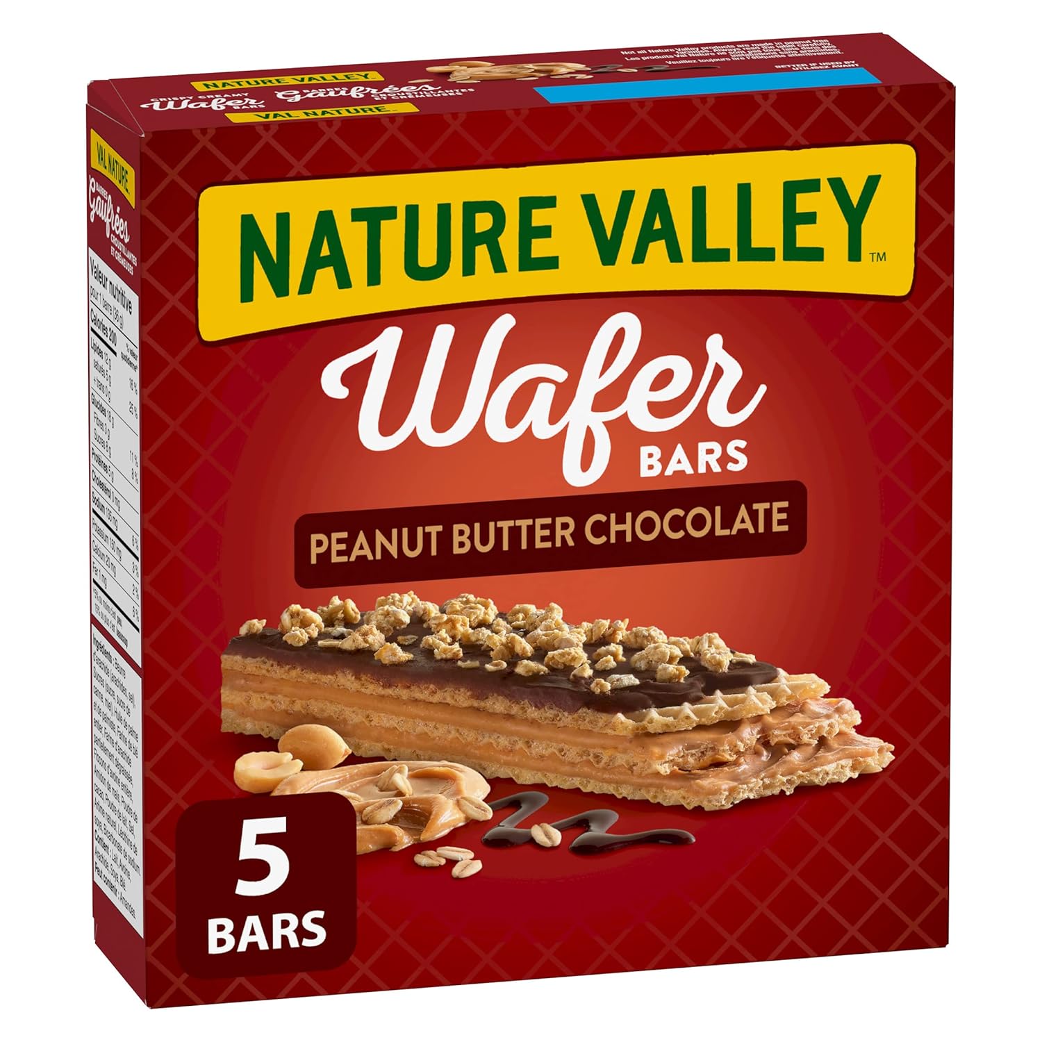 Nature Valley Crispy Creamy Wafer Bars, Peanut Butter Chocolate, 1.3 Oz, 20 Count