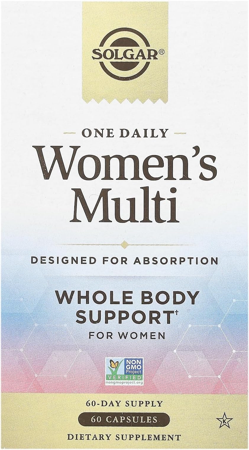 One Daily Women's Multi Whole Body Support Highly Absorbable Delayed Release Vitamin for Women, Supplement for Immune, Heart, Energy, Stress, Hair Skin Nails & Reproductive Health, 60 Servings
