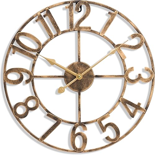 Miniatura 19 de Sorbus Reloj de pared grande para decoración de sala de estar, reloj de pared para cocina, reloj de pared grande de 16 pulgadas, arte de pared de