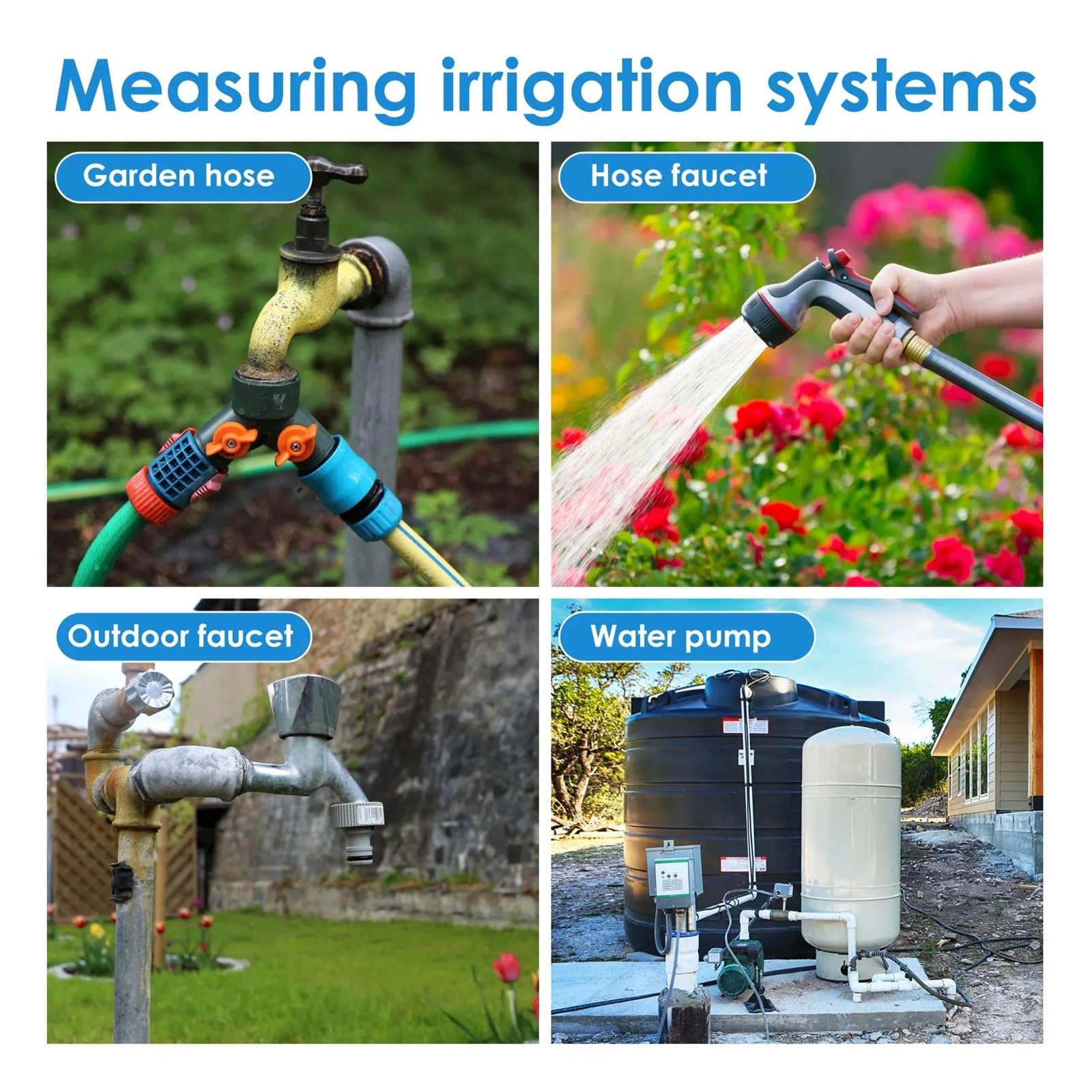Manometro Manometro Prova Acqua TS-60-200 PSI Pompa per Tubo Flessibile Rubinetto Giardino