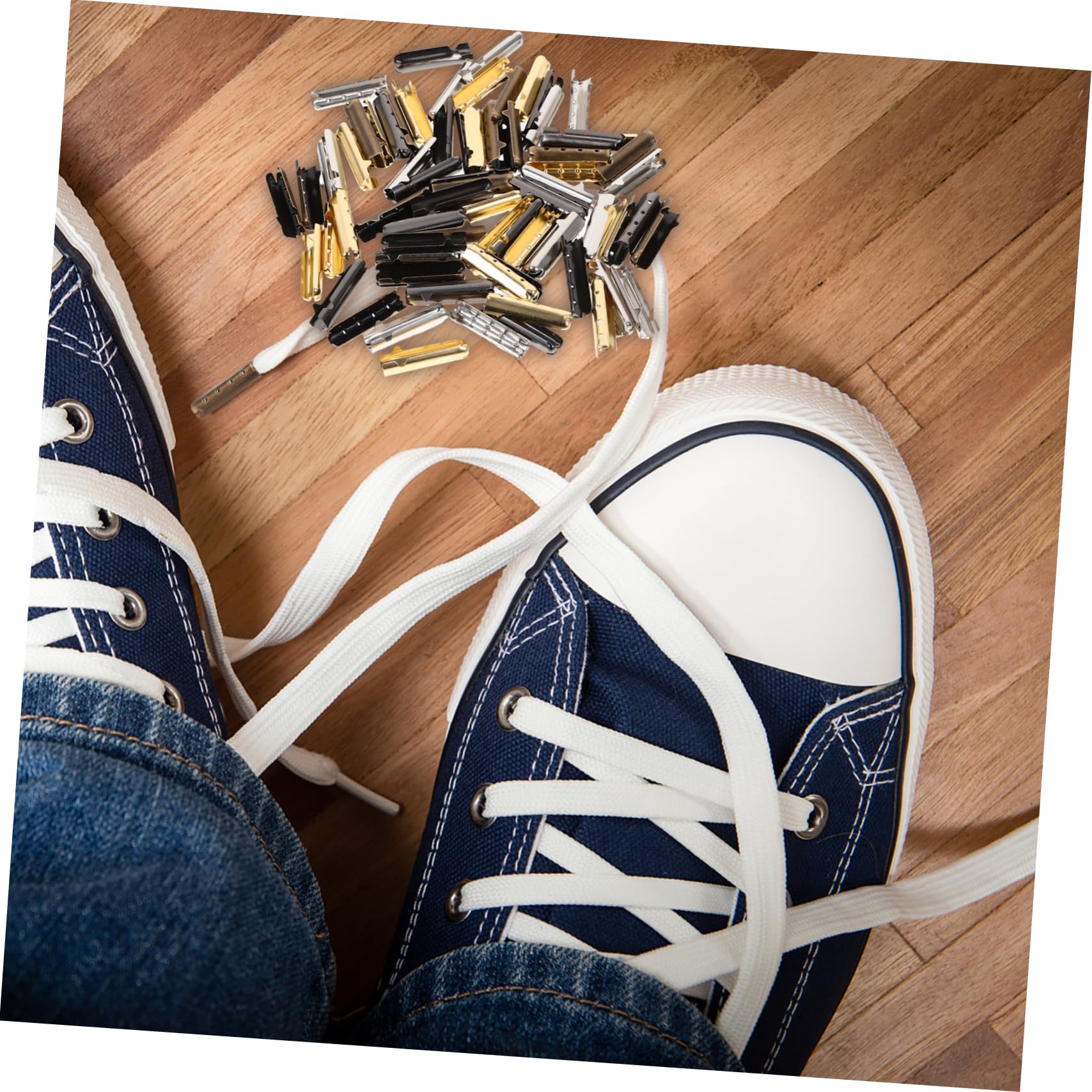 Healvian Puntas Lisas para Reparar Cordones de Zapatos, Puntas de Herrete Forma para Cordones de Zapatos Hechos a Mano, Accesorio Funcional para Reparación y Embellecimiento, Adecuado