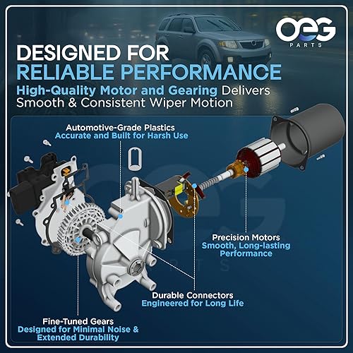 Miniatura 7 de Nuevo motor del limpiaparabrisas delantero compatible con Pontiac Wave5 2005-07, Wave 2008; compatible con Chevrolet Aveo5 2007 2008, Aveo 04-06;