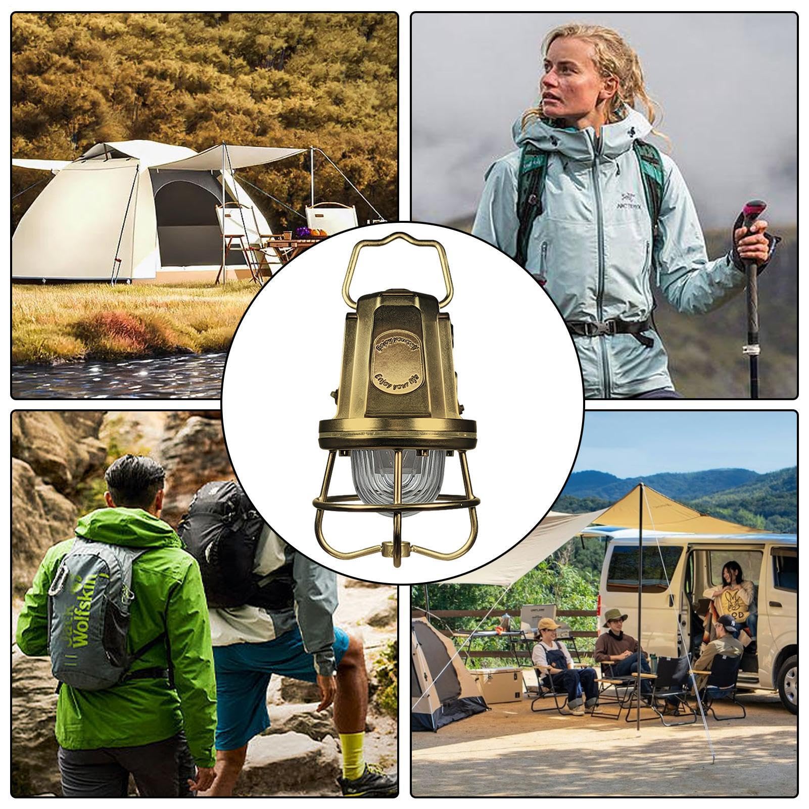 Linterna para Camping Lámpara de Equipo de Supervivencia con Regulación de | Linterna LED Portátil para Acampada para Tienda de Campaña, Exterior, Apagones, Toldo y Balcón