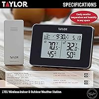 Vista 4 de Taylor Precision Products - Estación meteorológica digital inalámbrica para interiores/exteriores