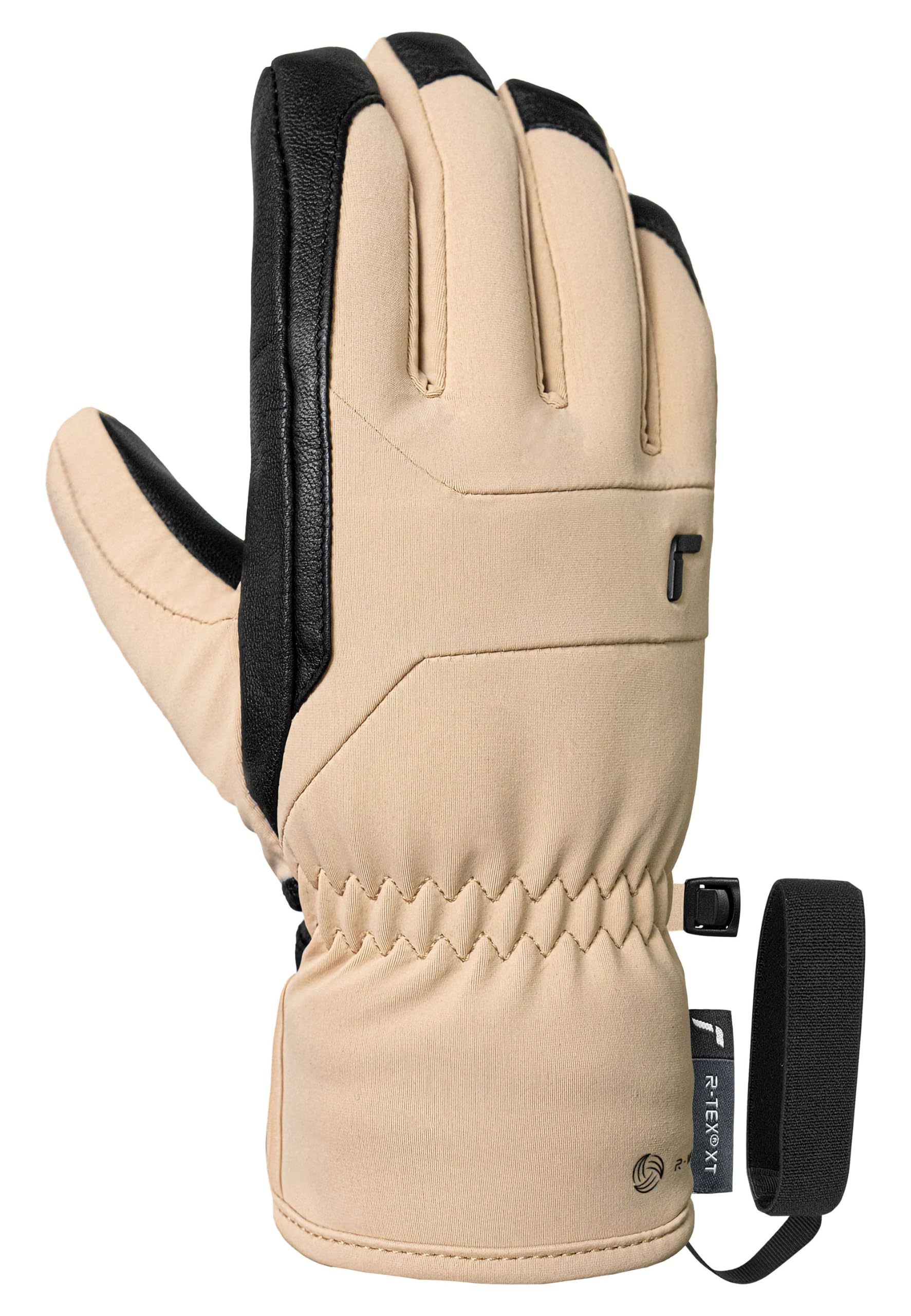 Reusch Mesa damskie rękawice narciarskie R-TEX XT – wodoodporne, wiatroszczelne i oddychające – z kozą skórą wewnętrzną, wełną, softshell i Tight Cuff – ciepłe rękawiczki zimowe