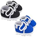 Neska Moda Set of 2 Pair Baby Boys & Baby Girls Hook & Loop Cotton Booties For 12 to 18 Months (Maroon,Green) -BT1161andBT1162 gallery image