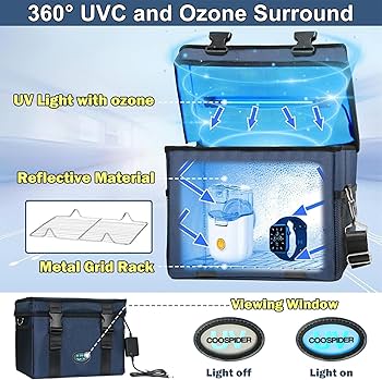 Amazon.com: UVC Sanitizer Ozone Box with Timer, Foldable
