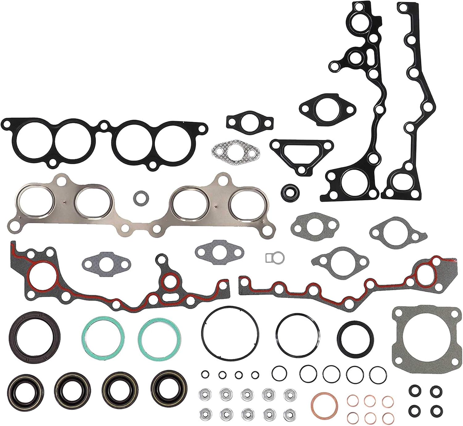 DNJ HGS939 Head Gasket Set for 1994-2004 Toyota 4Runner T100 Tacoma 2.4L-2.7L L4 16V DOHC 2438cc