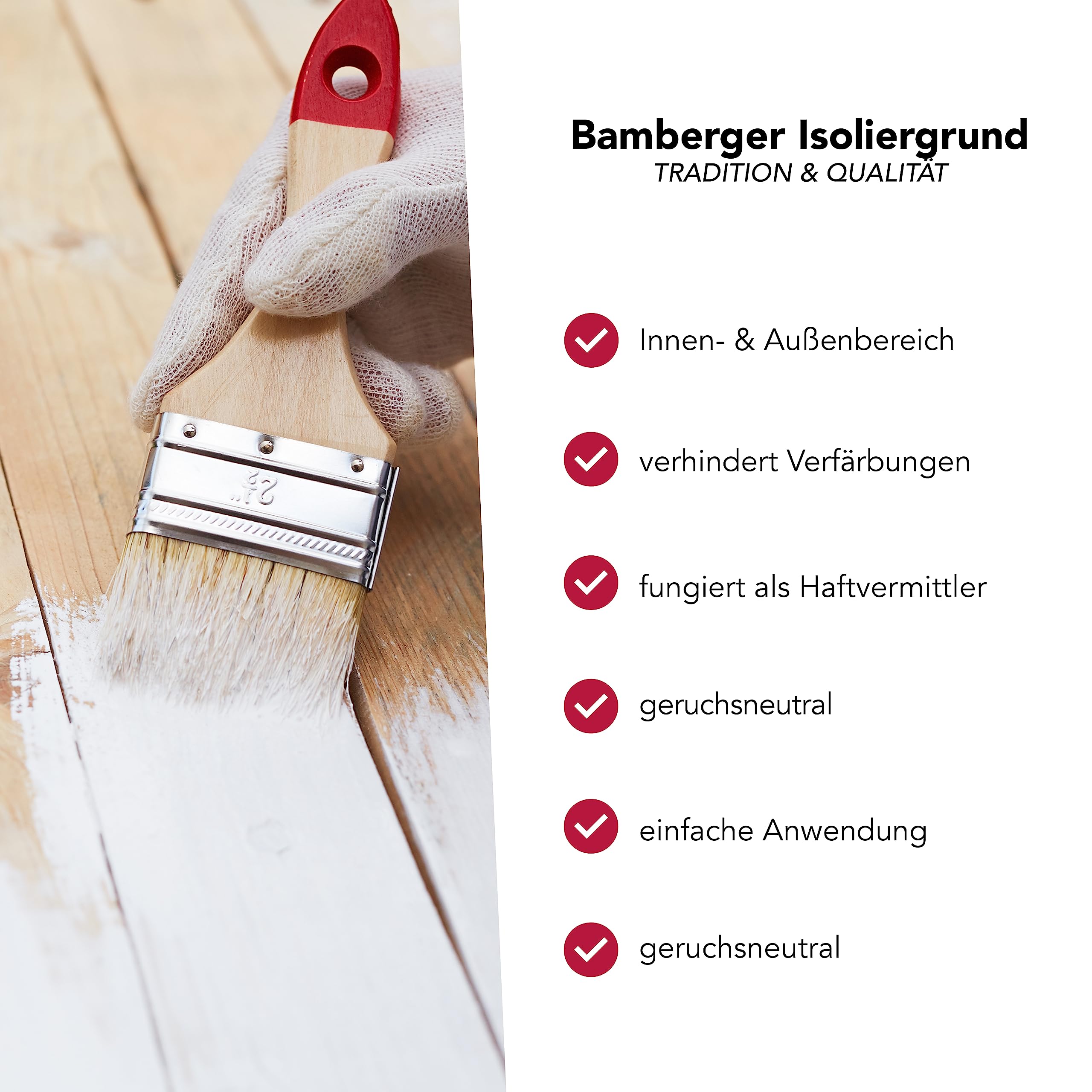 Isoliergrund Sperrgrund für Holz 2,5L (Transparent) | Grundierung und Sperrgrund gegen durchschlagende Holzinhaltsstoffe wie Harz, Äste und Gerbsäure – vor dem Lackieren