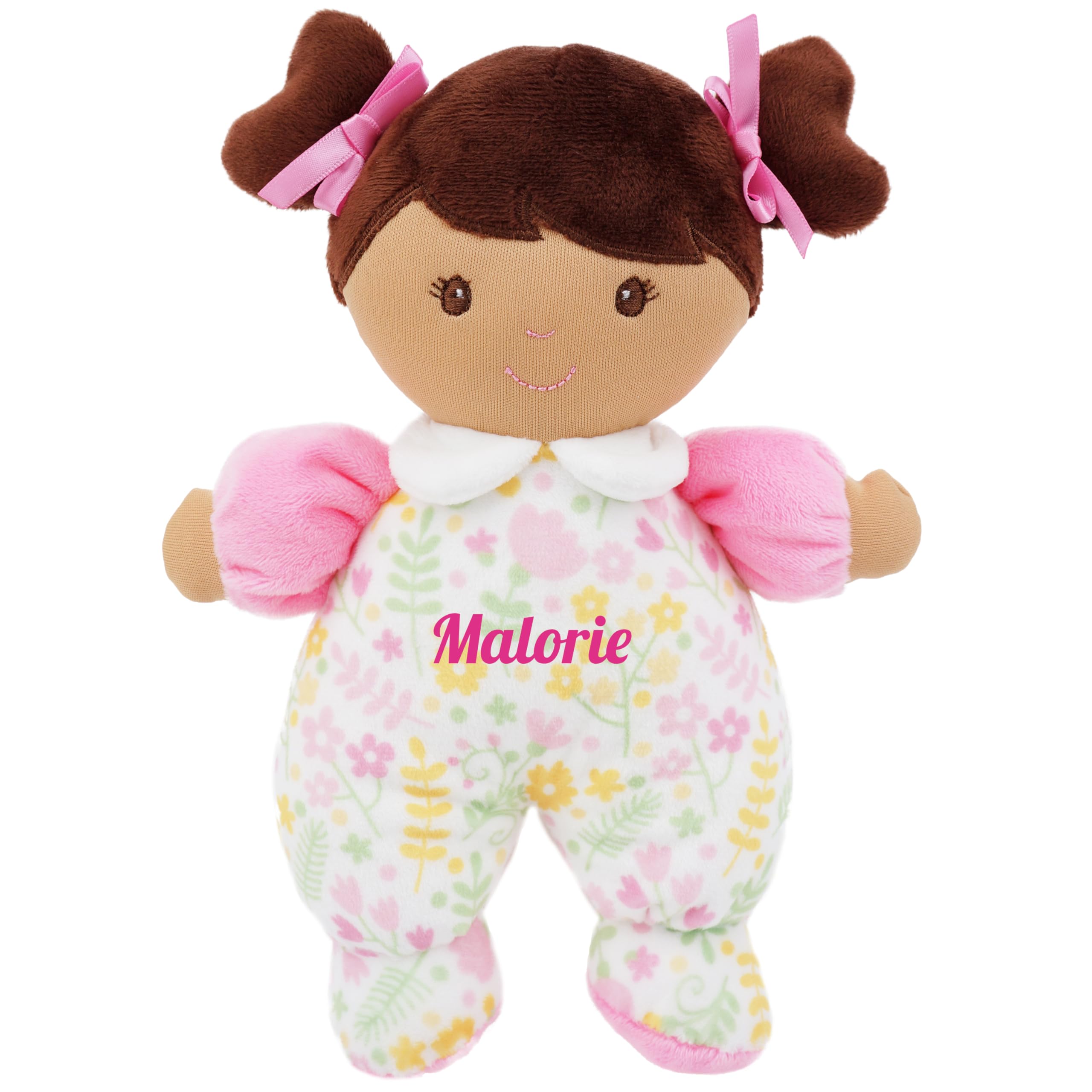 Lullaberry My First Doll Zuri – Custom Name Plush Baby Doll with Gentle Rattle – Soft Floral Rag Doll – Newborn (Birth+) — image 1