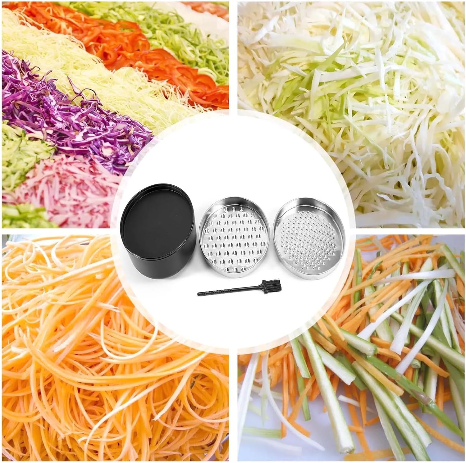 Cheese Grater With Container 2pcs Cheese Grater with Food Storage Container, Grinder for Ginger