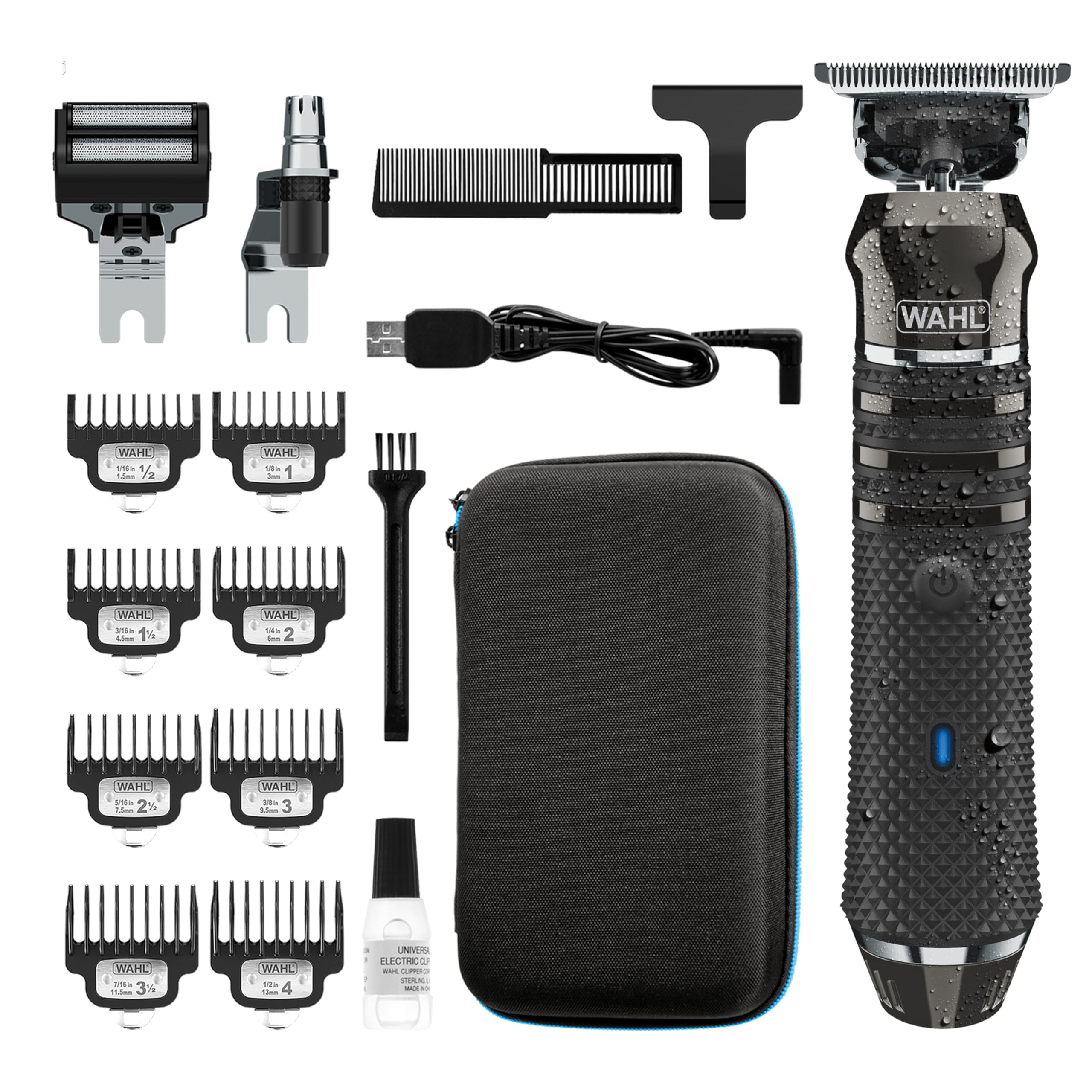 Sponsored Ad – Pro Series High Visibility Trimmer, Close Cutting Blade, Lithium-Ion, Waterproof Beard Trimmer, Grooming Kit, Interchangeable Heads, Professional, Cordless, Close Cutting