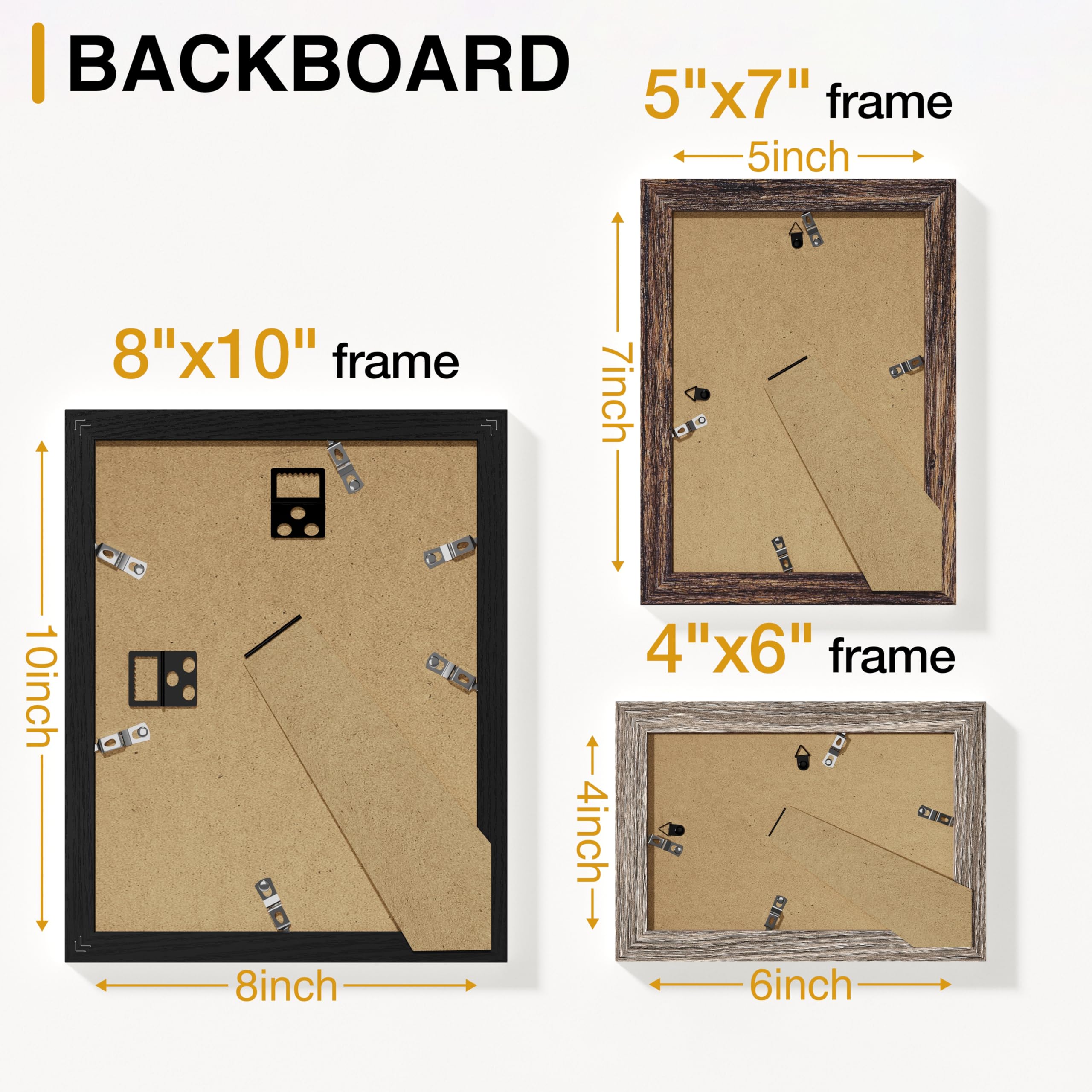 Vittanly 20 Pack Picture Frames Collage Wall Decor, Multi Sizes Including 4pcs 8 — product photo