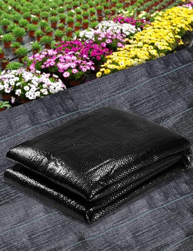 wohohoho 6.6ft x 33ft Weed Control Membrane, Garden Weed Membrane Heavy