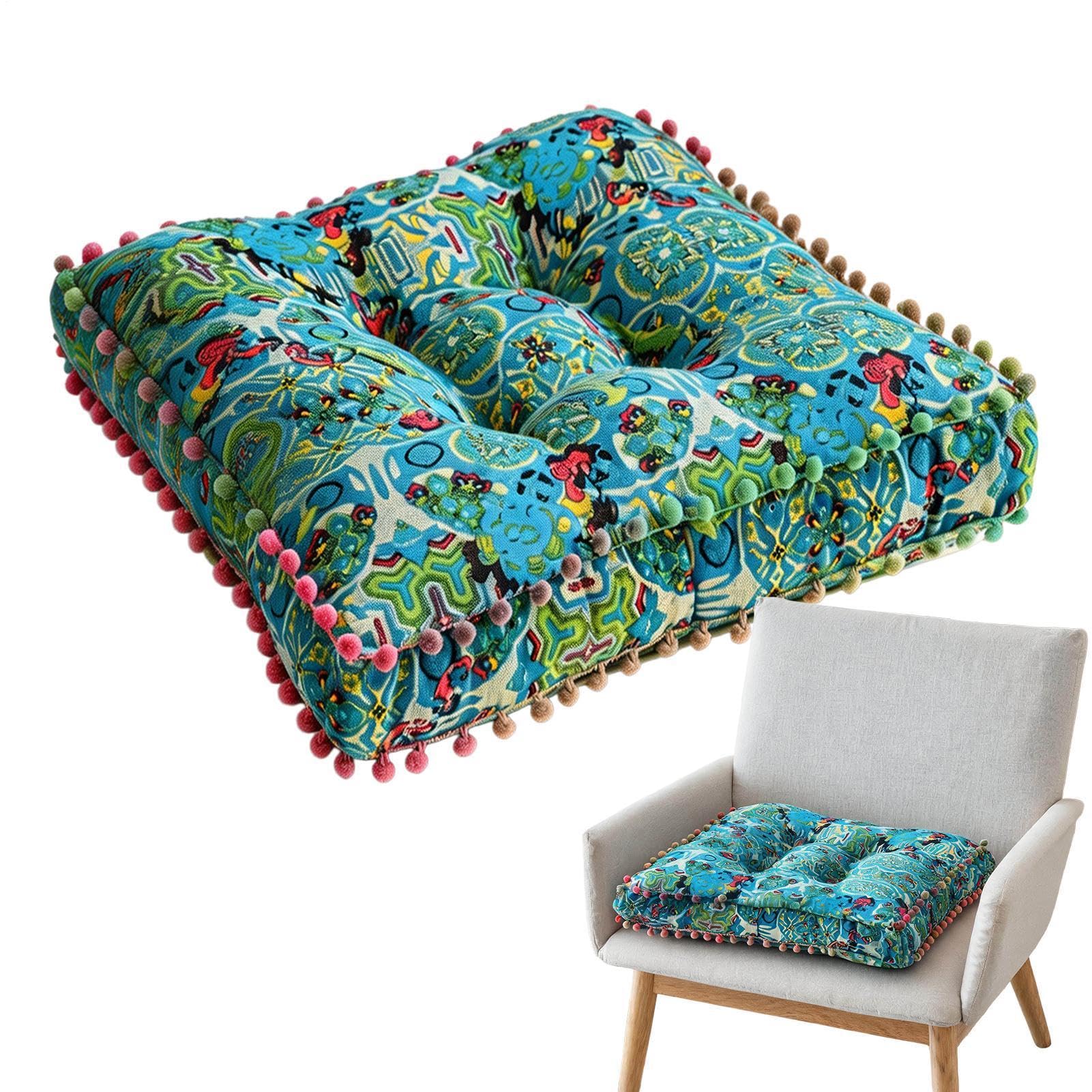 Cojines de cocina boho para sillas de 40 cm antideslizantes