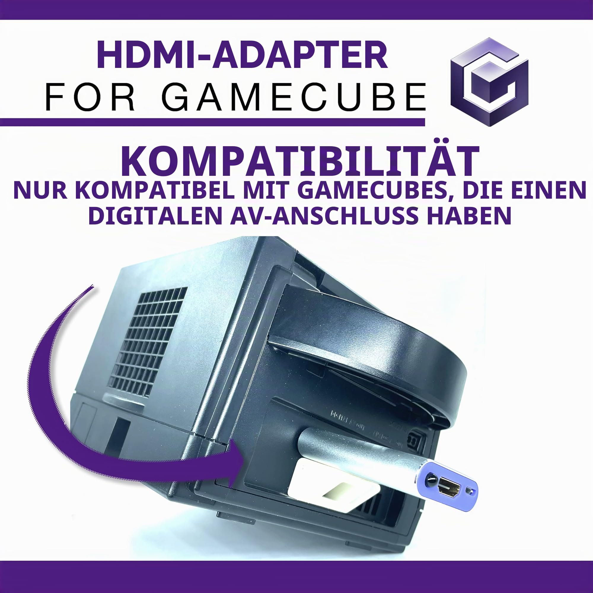 Kaico Gamecube HDMI Adapter for Nintendo Gamecube DOL-001 with GCVideo | Uses GCVideo with 2x line doubling, scanline options, pure digital output, remote control, and no external power