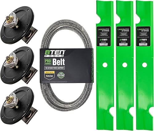 8TEN Kit de husillo de correa de hoja de cubierta Combo 52 pulgadas para Toro Z Master 400 449 450 453 105-7781-03