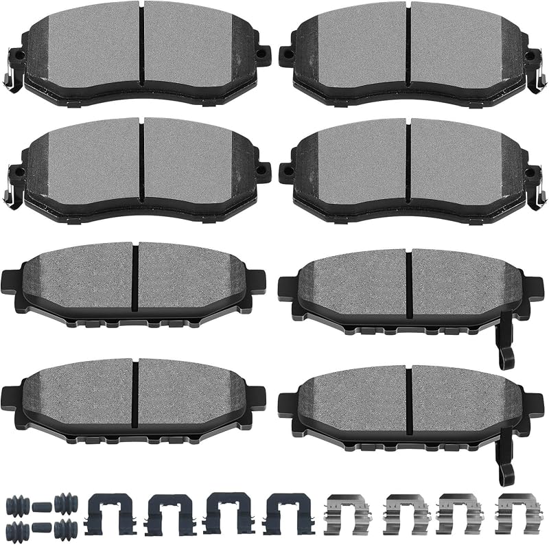 Jogo de pastilhas de freio dianteiras SCITOO D1539 D1114 cerâmicas para Subaru – 8 unidades