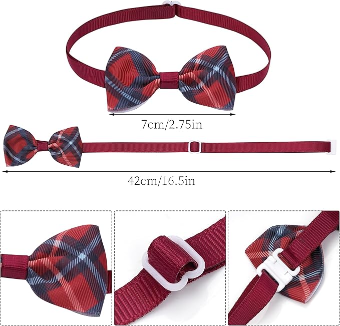 Gorro de Graduación para Mascotas con Corbata, Talla Pequeña, Rojo miniatura 3
