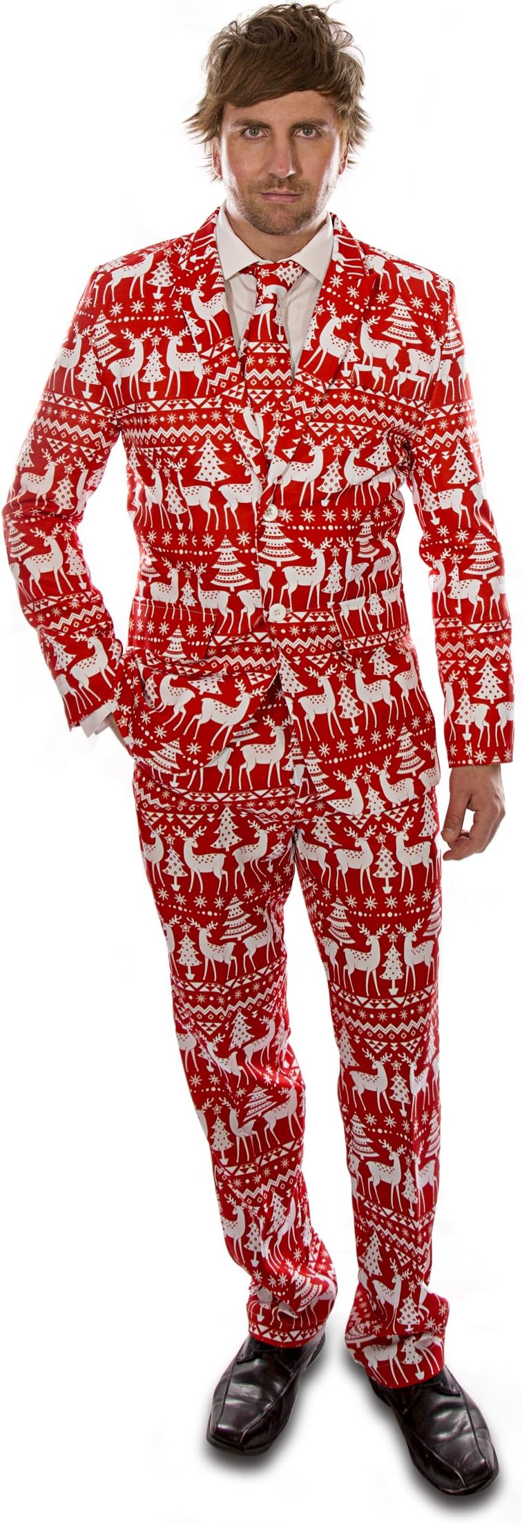 Red Reindeer Christmas Stag Suit (Men: Medium)