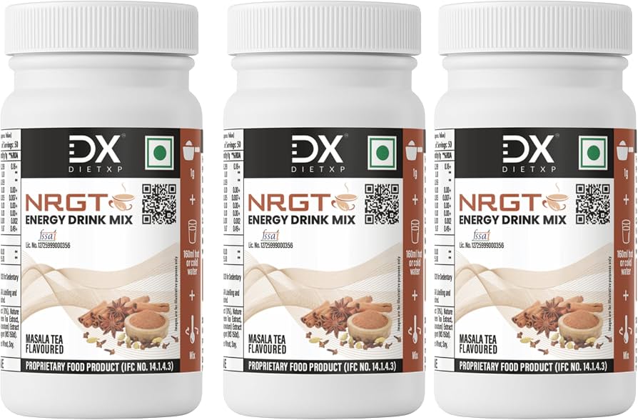 DietXp NRGT Masala Flavoured Energy Drink Mix | Caffeine Beverage
