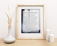 Vista 3 de Daily Affirmation Inspirational Print 8x10 UNFRAMED Motivational Wall Art Ideal for Home or Office Décor Great Modern Typographic Gift for