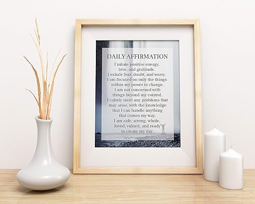 Miniatura 3 de Daily Affirmation Inspirational Print  8x10 UNFRAMED Motivational Wall Art  Ideal for Home or Office Décor  Great Modern Typographic Gift for