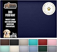 Vista 14 de Gorilla Grip - Tapete de 100% silicona impermeable con borde elevado, sin BPA, para alimentación de mascotas, contiene derrames, protege el piso