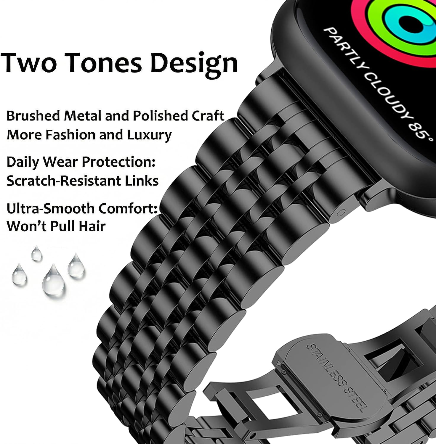 Stainless Steel Band for Apple Watch Ultra 4-1 Series 12-1 SE image 2