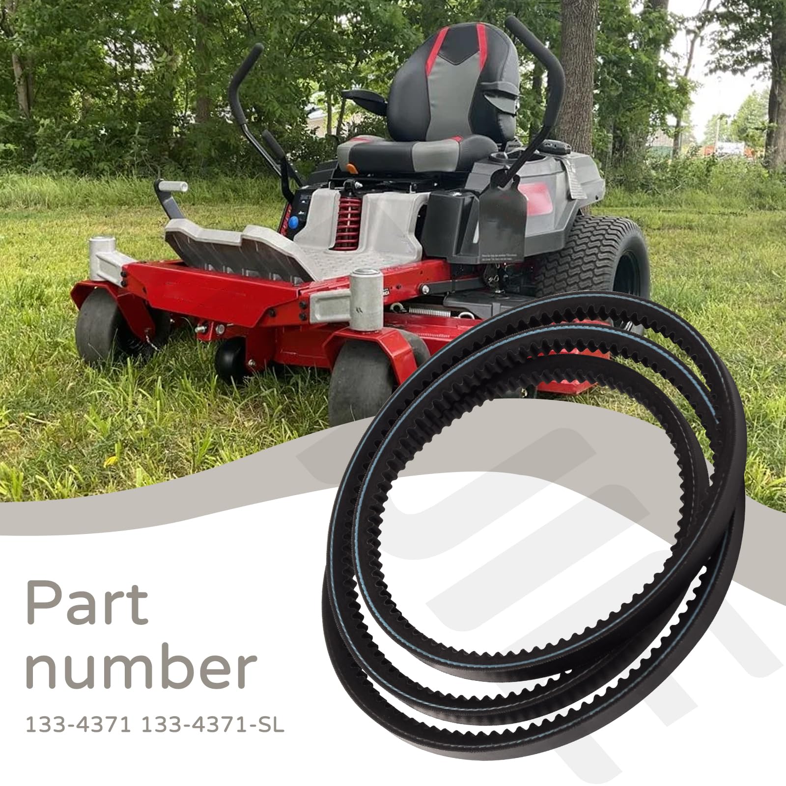 Pasek klinowy 133-4371 133-4371-SL do kosiarek samochodowych Toro Timecutter Titan & Exmark Quest 74777 74875 75213 75301 75302 75306, do serii S 60" QZS708 GEM602 020 0 QTS7