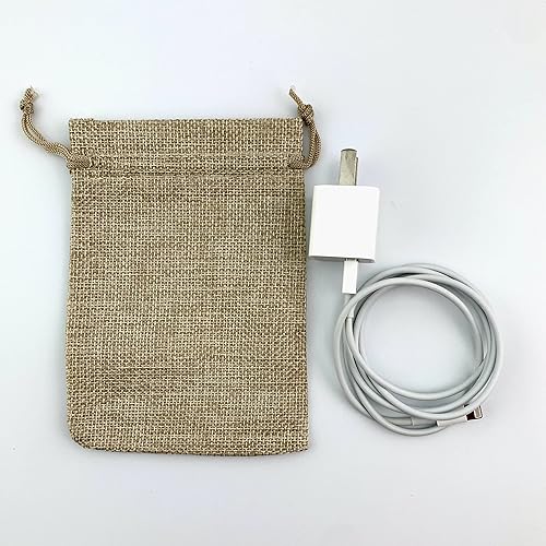 Miniatura 5 de Palmhomee Paquete de 25 bolsas de regalo de arpillera con cordón, bolsas de joyería de lino, bolsas de yute de arpillera para joyas de cumpleaños y