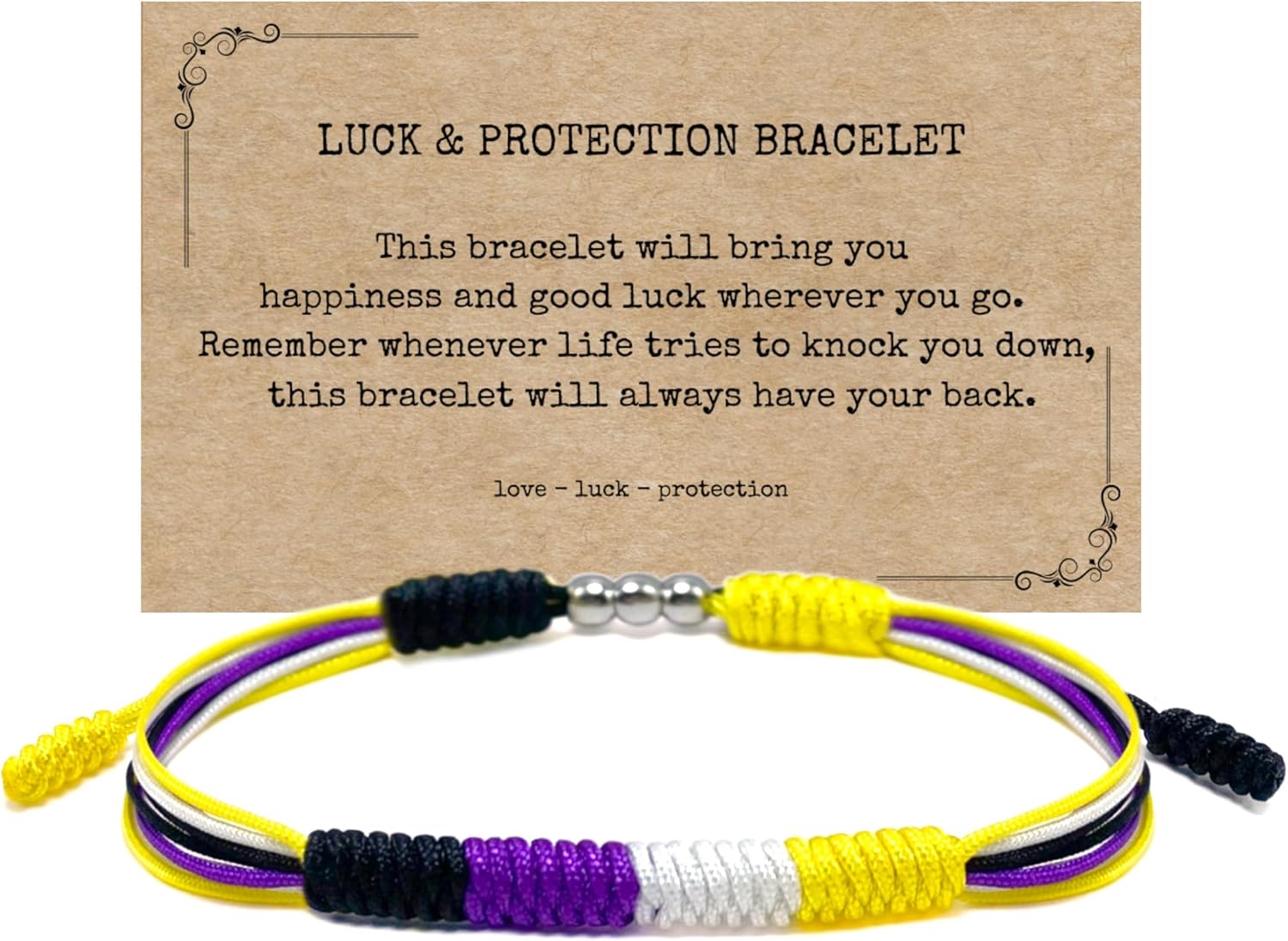 LAMIBEE LGBTQIA Pride, Bisexual, Pansexuality, Asexual, Lesbian, MLM Progress Flag Code Bracelet, Boho Style Rope Women Men Thread for Him Her, Pride Month