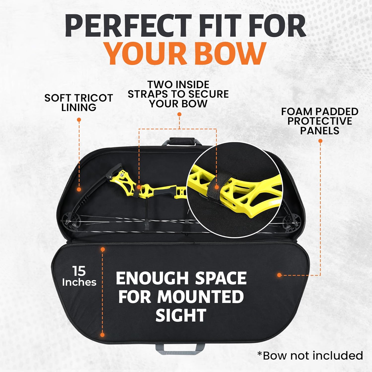 LEGEND Apollo Soft Bow Case - Compound Bow Case with Multiple Storage & Foam Padding, Lightweight Bow and Arrow Case for Archery Accessories, Bow Bag with Arrow Tube Pocket - 40" & 44"