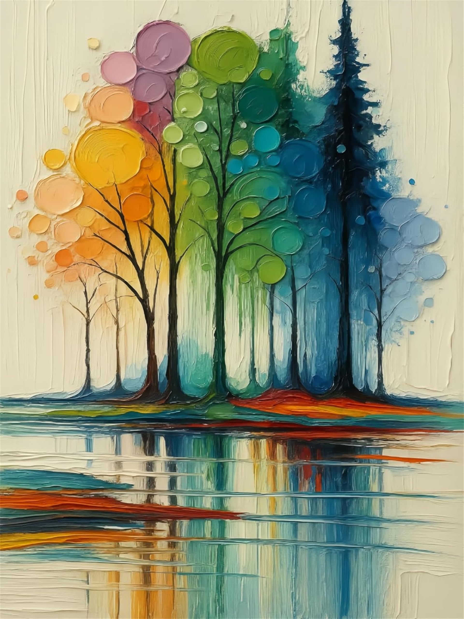 Nznanchu Tree S Diy Paint By Number For Adults,Painting Kits For Adult,Color By Numbers,Paint By Number Canvas Crafts Watercolor For Beginner Room Decor