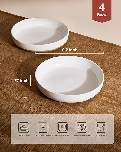 Miniatura 2 de famiware Milkyway - Juego de 4 cuencos para pasta, 33 onzas, cuencos para ensalada, perfectos para tu amigo para inauguración de la casa, Acción de