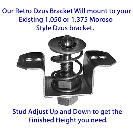 Dzus Large Push Button Retro Quick Latch Release Black 1.375