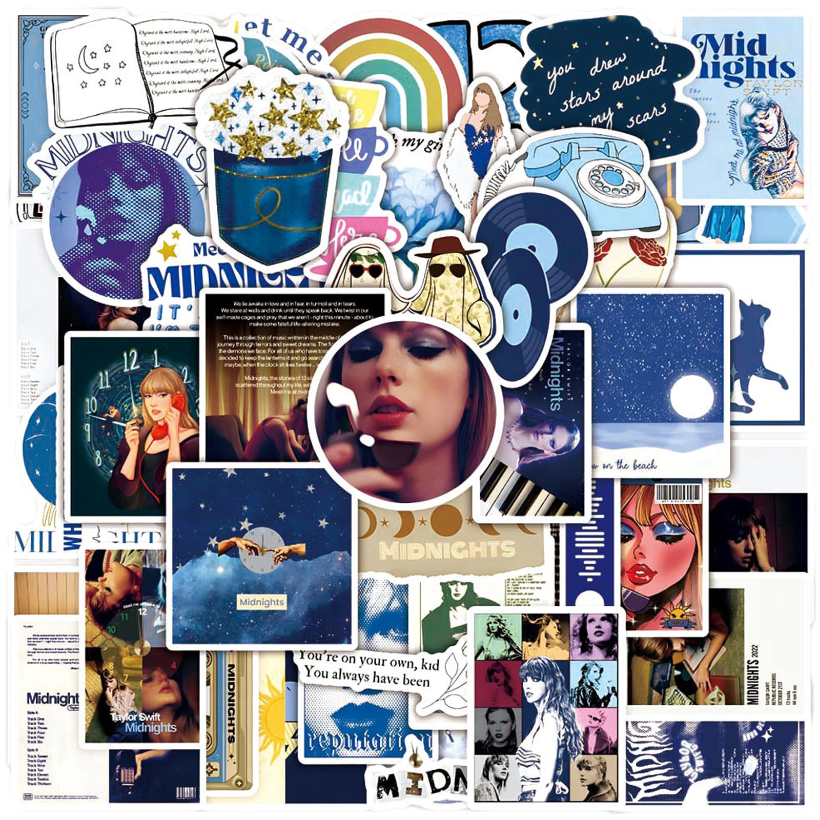 150 PCS Popular Music Singer Stickers Waterproof Vinyl Decals for Laptop Guitar, Skateboard, Phone, Luggage