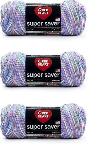 Red Heart Hilo Super Saver, paquete de 3, Monet 3 unidades