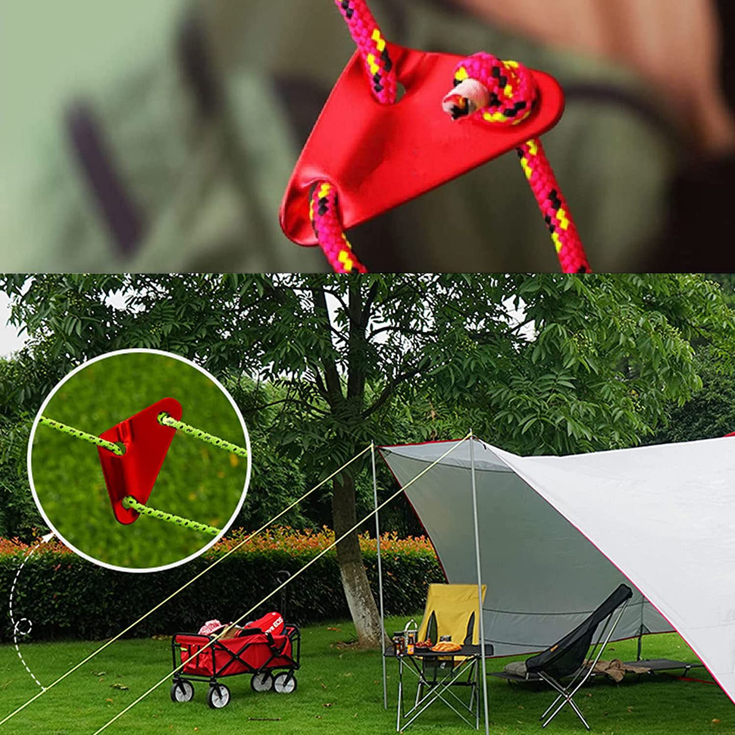 Sourcing Map Zeltseilspanner 20 Stück - Fluoreszierend Grün Für Camping & Outdoor