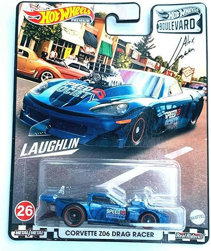 Hotwheels Boulevard Corvette Z06 Drag Racer Azul - Escala Premium 164