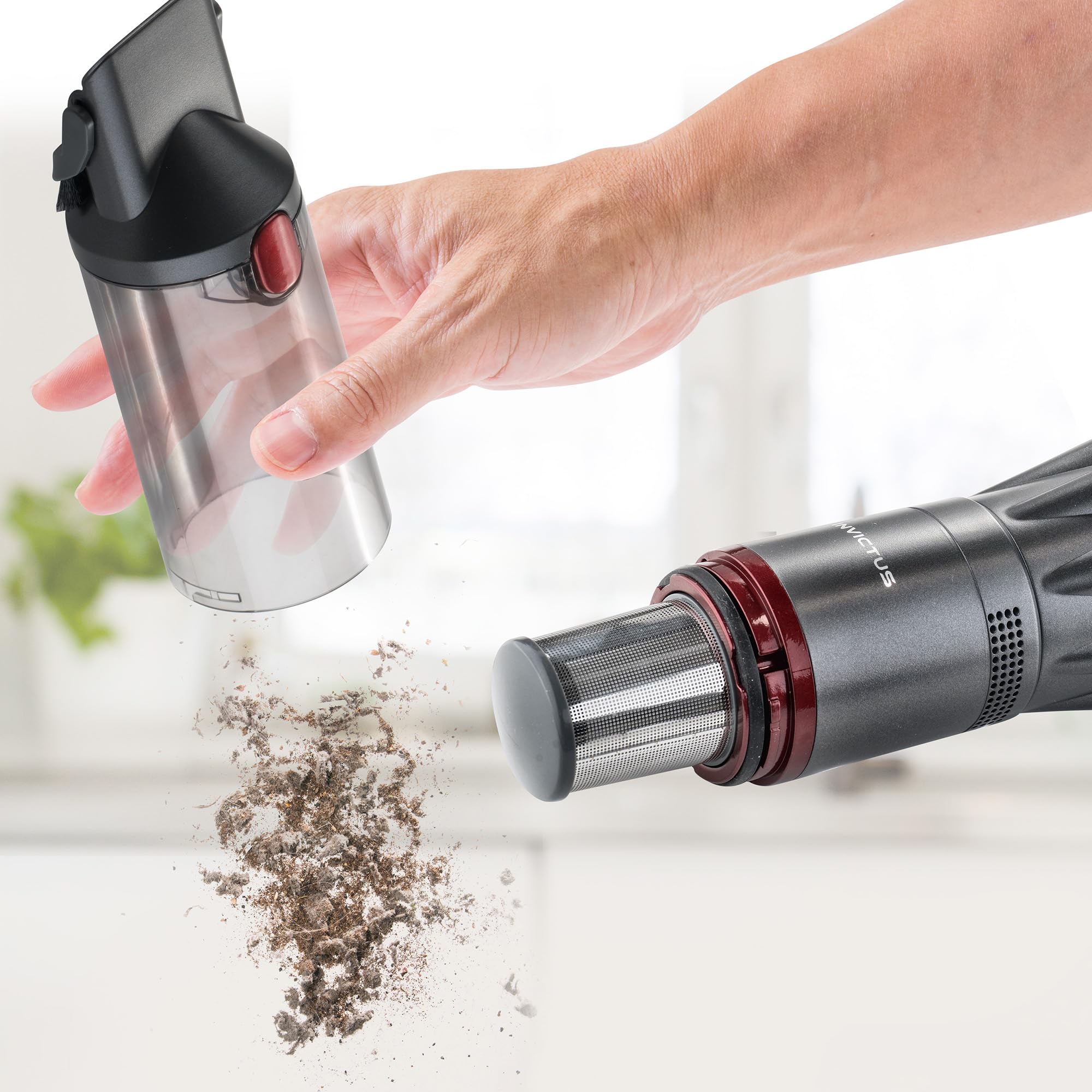 Genius A28178 Aspirateur à Main PP, Acier Inoxydable, Anthracite