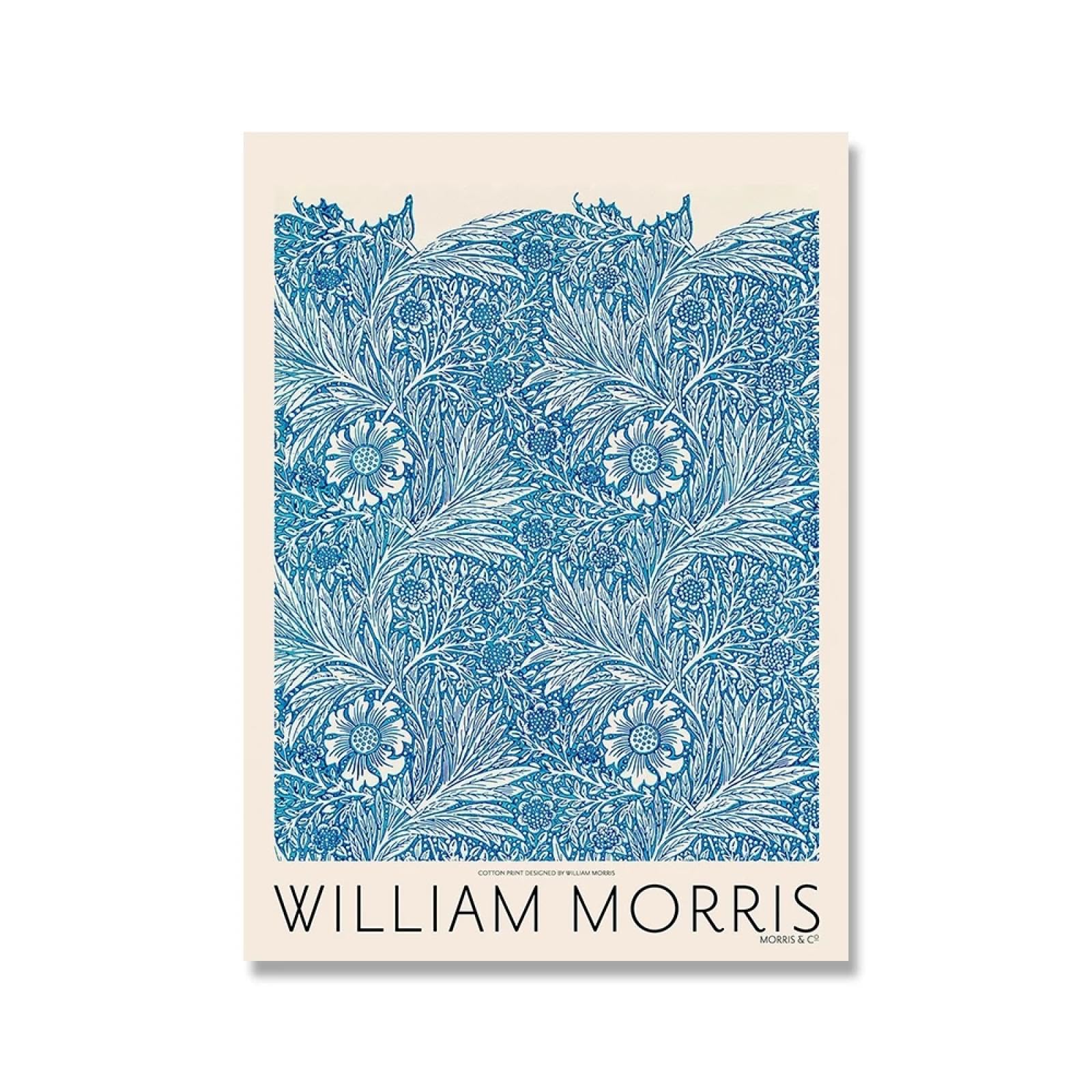 FOKTMS Stampa su tela di William Morris The Victoria and Albert Museum Exhibition Poster London Underground Art Painting Wall Decor40 x 50 cm x6 senza cornice