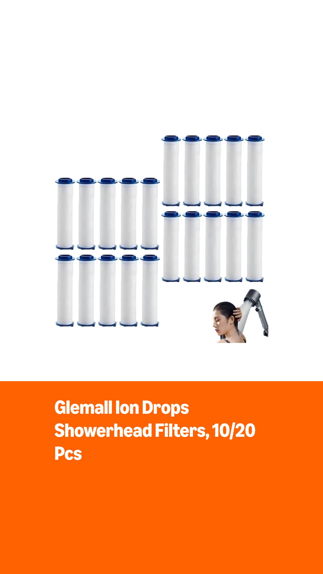 10/20 Pcs ShowerHead Filters, PP Cotton Filter Cartridge, Ion