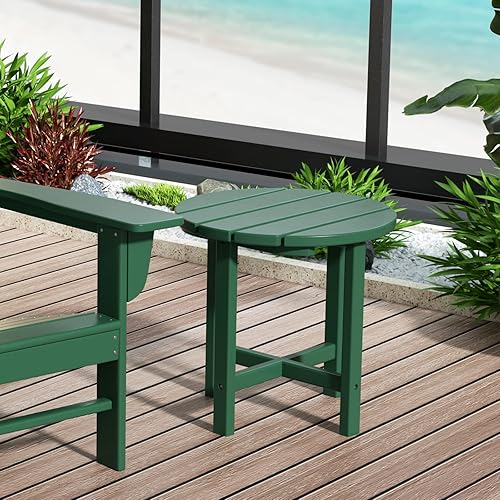 Vista 339 de WestinTrends Dylan Adirondack - Mesa auxiliar redonda para exteriores, color negro