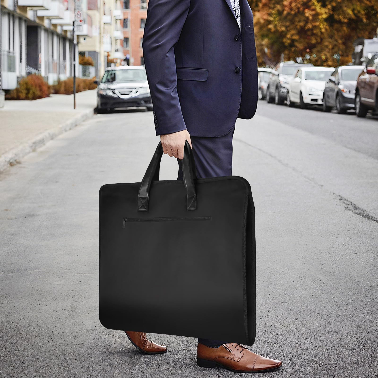 Univivi Kleidersäcke für Reisen, robuste Reisetasche für Damen und Herren, faltbare Kleidersäcke zum Aufhängen von Kleidung mit 5 Reißverschlusstaschen für Anzüge, Mäntel, Hemden, kurzes Kleid, 109,2