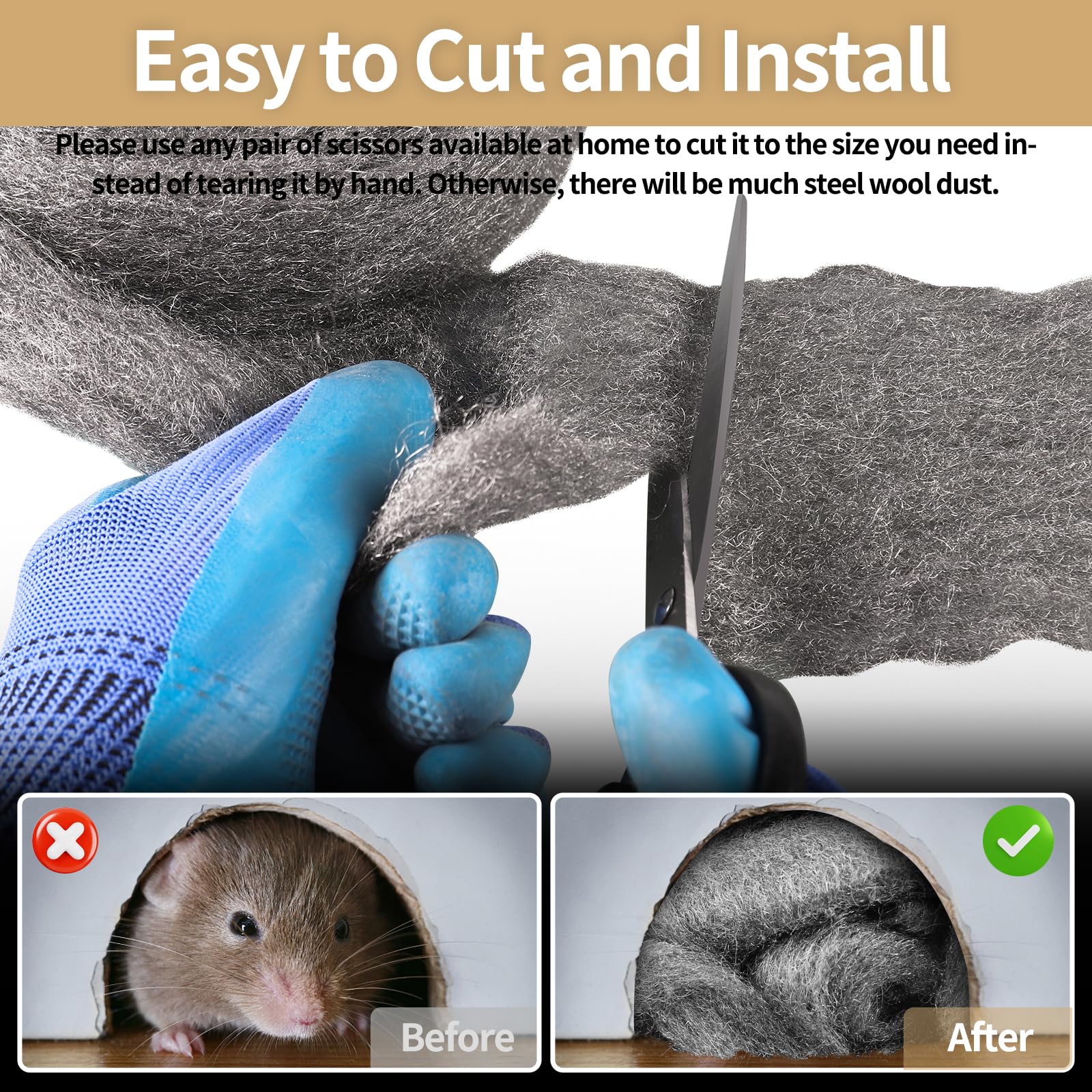 Steel Wool Mice Control - Very Fine #000 (4 Pack) -7