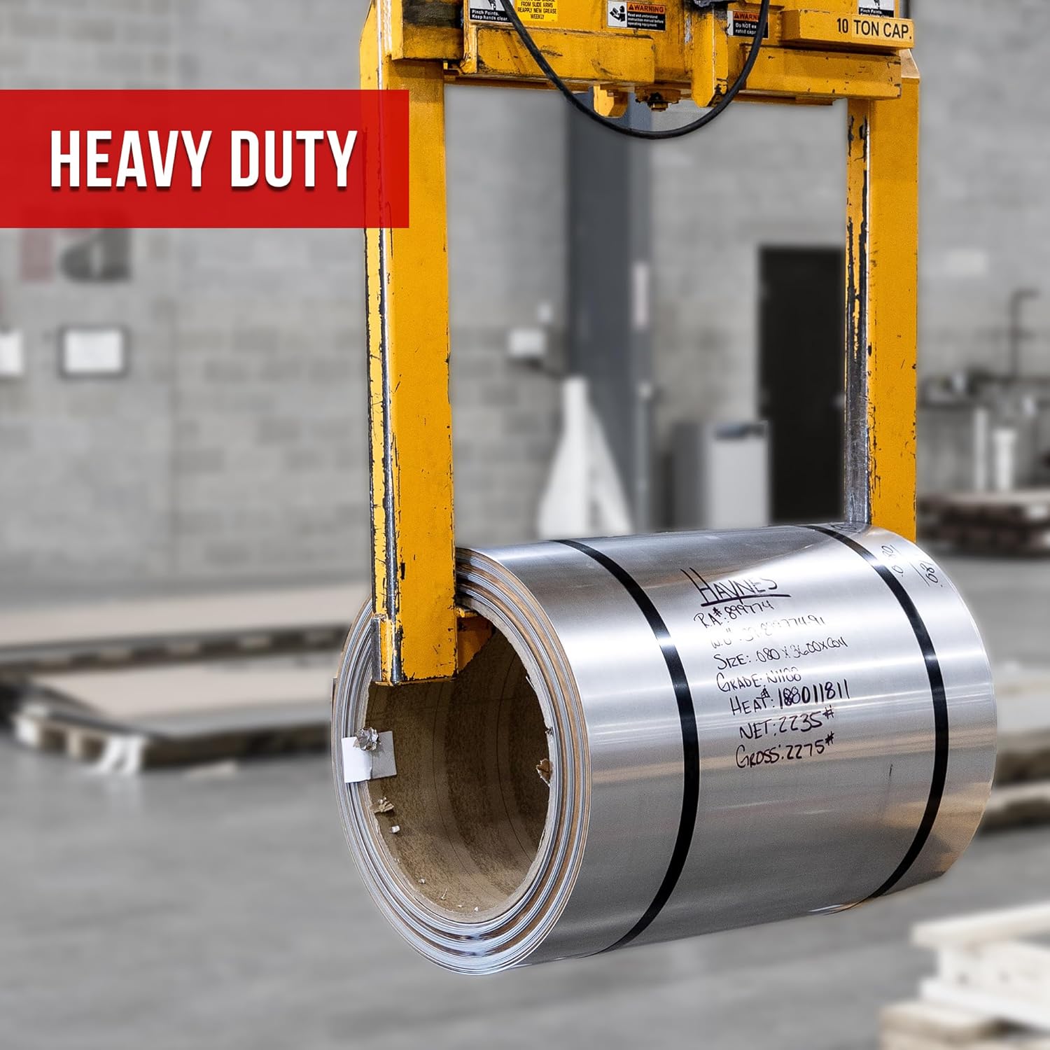 8NET Steel Strapping Band, 3,080' Length x 1/2'' Width x 0.020'' Thickness (1,170 lbs Break Strength), Cut Resistant Pallet Banding, Heavy Duty Metal Strap (1 Roll)