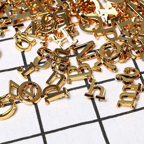 Miniatura 6 de Letras doradas solo para letras de tablero de cartas, letras de tablero de mensajes de 3/4 de pulgada, accesorios de fieltro para tablero de letras