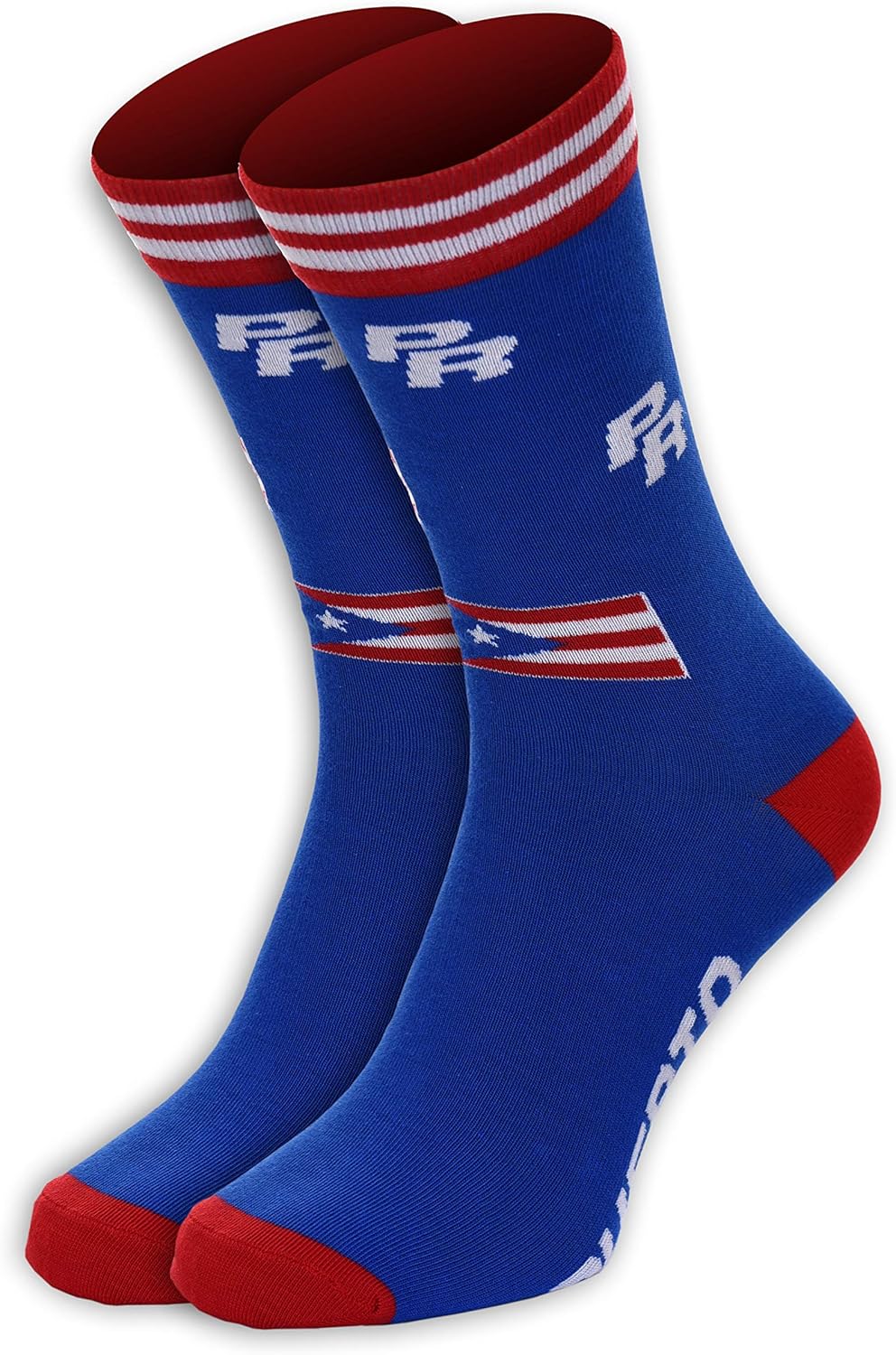 Country-Themed Socks XL, Extra Large, Shoe Size 10-14 (Puerto Rico)