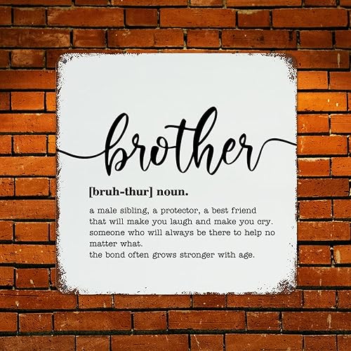 Miniatura 4 de Signo de estaño con significado de palabras de diccionario, placa de metal, definición de hermano sustantivo, definición de metal, definición de